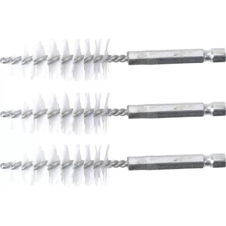 Brosse plate Nylon | 19 mm | 6,3 mm (1/4") | 3 pièces