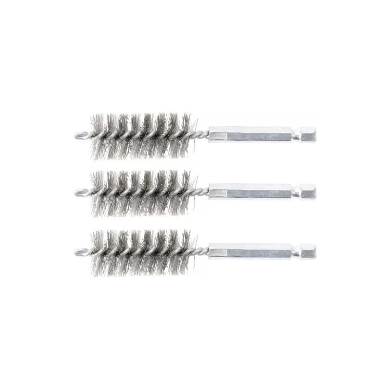 Brosse en acier | 19 mm | 6,3 mm (1/4") | 3 pièces Brosse en acier | 19 mm | 6,3 mm (1/4") | 3 pièces
