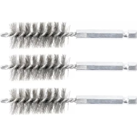 Brosse en acier | 19 mm | 6,3 mm (1/4") | 3 pièces