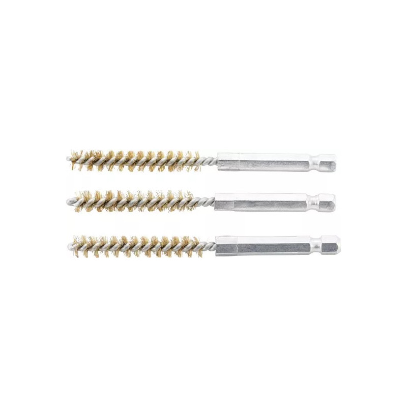 Brosse en laiton | 8 mm | 6,3 mm (1/4") | 3 pièces Brosse en laiton | 8 mm | 6,3 mm (1/4") | 3 pièces