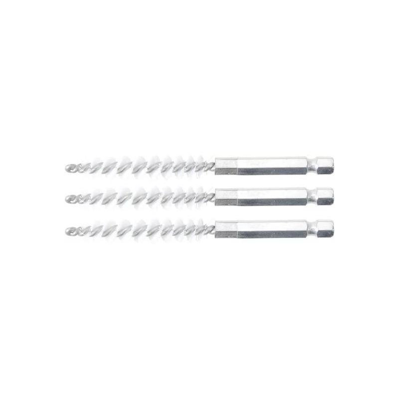 Brosse plate Nylon | 8 mm | 6,3 mm (1/4") | 3 pièces Brosse plate Nylon | 8 mm | 6,3 mm (1/4") | 3 pièces