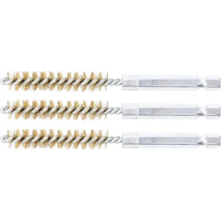 Brosse en laiton | 9 mm | 6,3 mm (1/4") | 3 pièces
