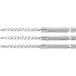 Brosse plate Nylon | 9 mm | 6,3 mm (1/4") | 3 pièces