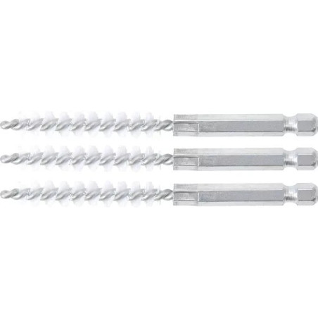 Brosse plate Nylon | 9 mm | 6,3 mm (1/4") | 3 pièces