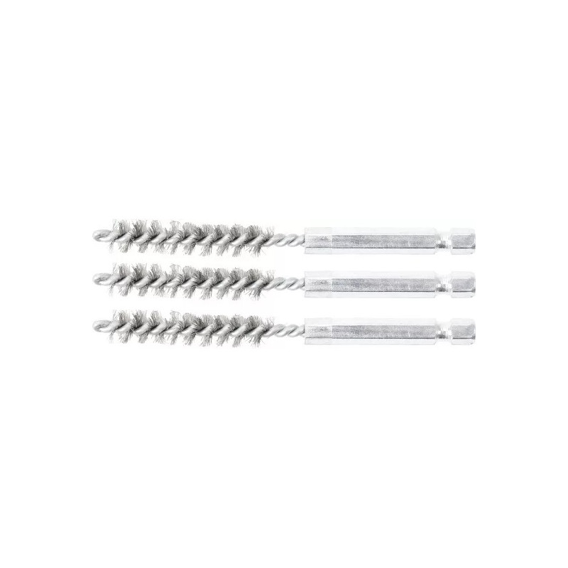 Brosse en acier | 9 mm | 6,3 mm (1/4") | 3 pièces Brosse en acier | 9 mm | 6,3 mm (1/4") | 3 pièces