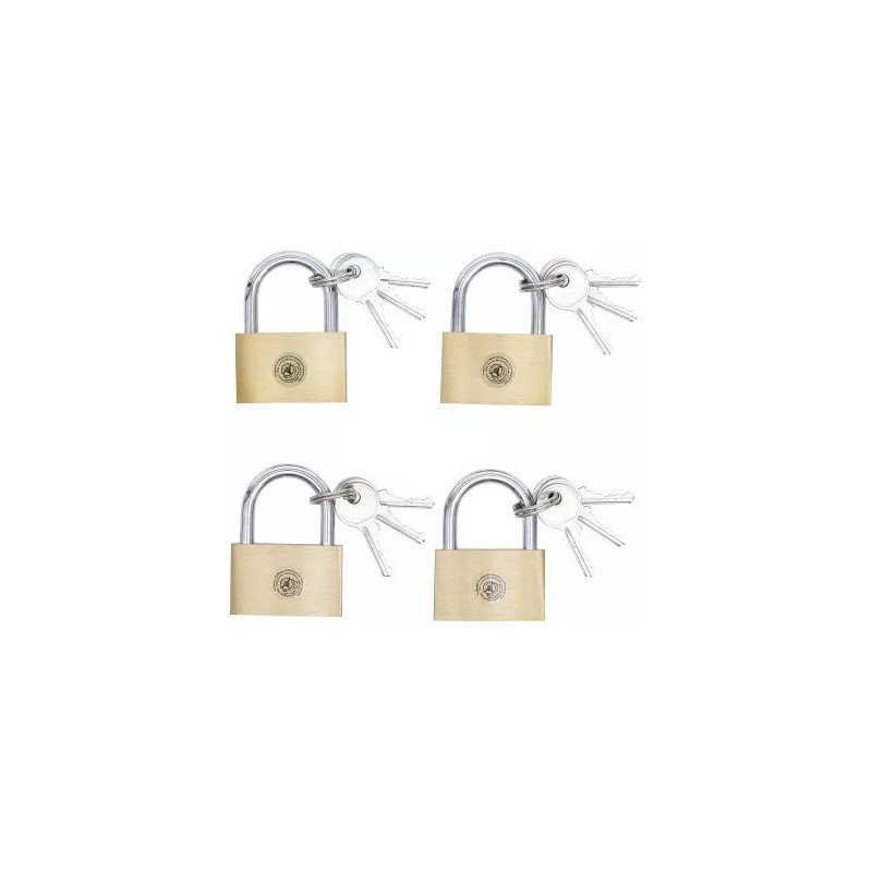 Jeu de cadenas en laiton | verrouillage simultané | 40 mm | 4 pièces