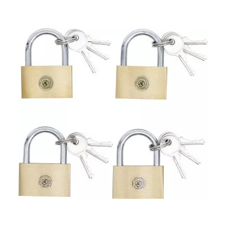 Jeu de cadenas en laiton | verrouillage simultané | 40 mm | 4 pièces