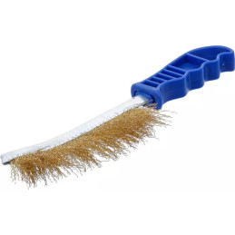 Brosse en fil d’acier | laitonnée | 260 mm