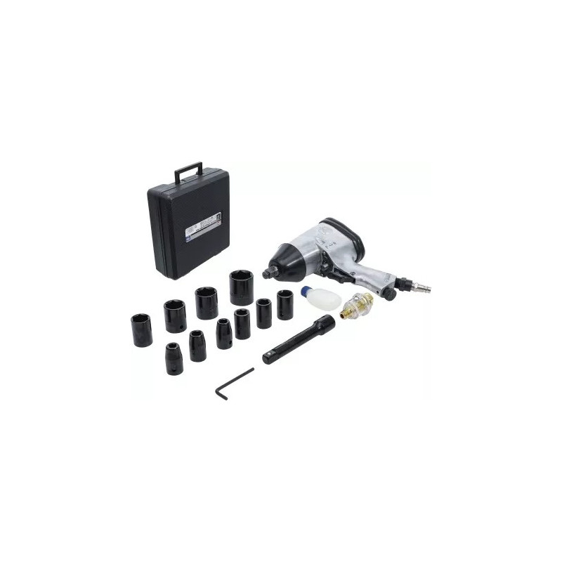 Clé à choc avec jeu d’outils | 12,5 mm (1/2") | 312 Nm | 16 pièces Clé à choc avec jeu d’outils | 12,5 mm (1/2") | 312 Nm | 16 pièces