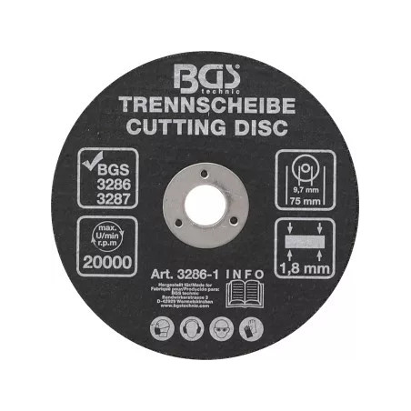 Disque à couper | 75 x 1,8 x 9,7 mm