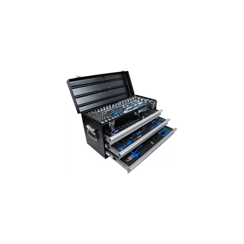 Caisse à outils métallique | 3 tiroirs | avec 143 outils Caisse à outils métallique | 3 tiroirs | avec 143 outils