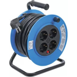Enrouleur de câble | 15 m | 3 x 1,5 mm² | 4 prises de courant | IP 20 | 3000 W