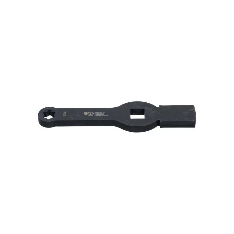 Clé annulaire de percussion | profil E (pour Torx) | avec 2 faces de percussion | E20 Clé annulaire de percussion | profil E (pour Torx) | avec 2 faces de percussion | E20