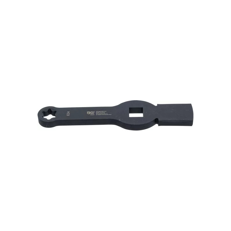 Clé annulaire de percussion | profil E (pour Torx) | avec 2 faces de percussion | E24 Clé annulaire de percussion | profil E (pour Torx) | avec 2 faces de percussion | E24
