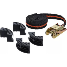 Sangle à cliquet | avec 4 mâchoires de protection | 5 m x 25 mm