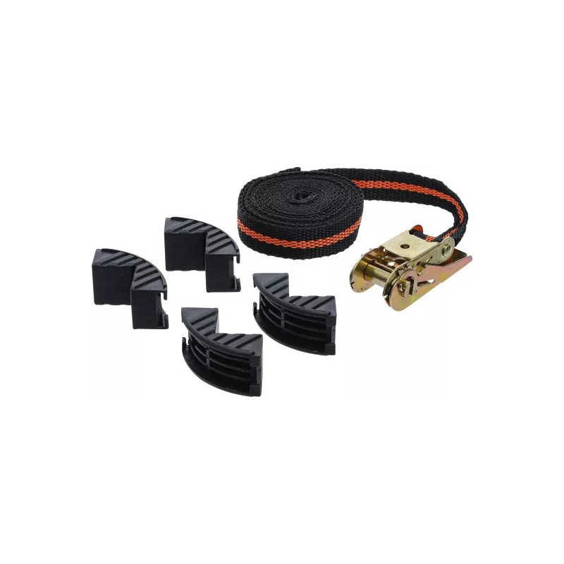 Sangle à cliquet | avec 4 mâchoires de protection | 5 m x 25 mm Sangle à cliquet | avec 4 mâchoires de protection | 5 m x 25 mm