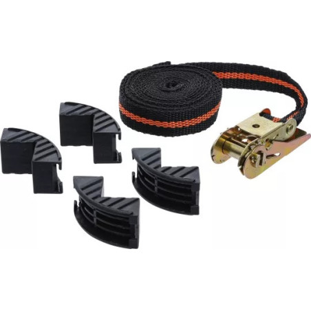 Sangle à cliquet | avec 4 mâchoires de protection | 5 m x 25 mm